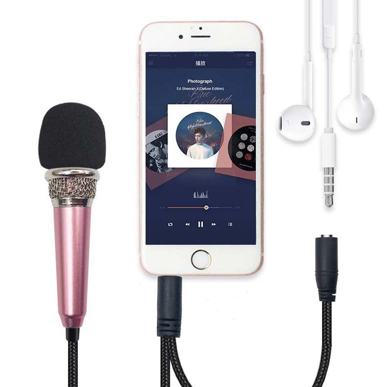 Microphones- Mini Karaoke Condenser Wired 3.5mm Microphone Mic Mobile Phone For Android Microphones- Mini Karaoke Condenser Wired 3.5mm Microphone Mic Mobile Phone For Android